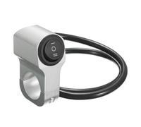 Interruptor De Motocicleta Faro Antiniebla Retro Cm 7/8 Pulgadas Aleación Aluminio Para Manillar Motocicleta Interruptor Tres Posiciones Resistente Al Agua(Silver)