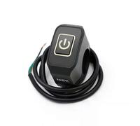 Interruptor de motocicleta impermeable PARK (blanco-1) con lámpara de pantalla LED, botón de interruptor