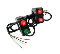 Interruptor De Motocicleta Interruptor Combinado De Bocina Y Faro Para Manillar Motocicleta ATV 22 Mm Interruptores Motor Modificación Señal Giro(Red Green)