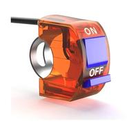 Interruptor De Motocicleta Interruptor De Encendido Y Apagado Universal Para Manillar Motocicleta 3 Cables Con Luz LED Para Moto ATV Bicicleta CC 12 V/10 A(Orange)