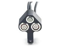 Interruptor De Motocicleta Interruptor De Faro Motocicleta 7/8" Luz Manillar 12 V Botón Encendido Y Apagado Freno Antiniebla(Top green)