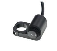 Interruptor De Motocicleta Interruptor De Manillar Para Luz ATV 12 V Aleación Aluminio CNC Con Botón LED Interruptores Impermeables(Black)