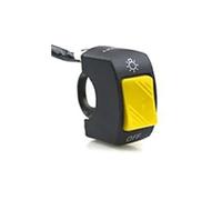 Interruptor De Motocicleta Interruptor Encendido/apagado 22 Mm Motocicleta Botón Pulsador 12 V Conector Para Manillar ATV Bicicleta Electrónica Scooter Y(Yellow)