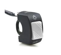 Interruptor De Motocicleta Interruptor Encendido Y Apagado Motocicleta Botón Pulsador Manillar 12 V Conector Electrónico Tipo Bala Para ATV Bicicleta Scooter(Grey)