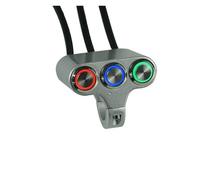 Interruptor De Motocicleta Interruptor Motocicleta 7/8" 22 Manillar Interruptores Luces Emergencia Freno Antiniebla Encendido Apagado Aluminio Con Indicador