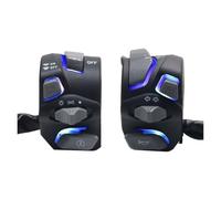 Interruptor De Motocicleta Interruptor Universal Manillar Motocicleta 7/8'' Y 22 Mm Luz Advertencia Faros Bocina Señal Giro Botón Arranque Apagado Con LED(Z2747-Blue)