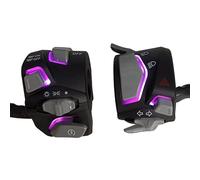 Interruptor De Motocicleta Interruptor Universal Manillar Motocicleta 7/8'' Y 22 Mm Luz Advertencia Faros Bocina Señal Giro Botón Arranque Apagado Con LED(Purple)