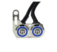 Interruptor De Motocicleta Manillar Motocicleta Reinicio Manual Botón Retorno Encendido Y Apagado MotorInterruptor Modificado Doble Control LED(C)