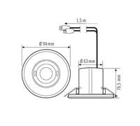 Interruptor de Movimiento plano ESYLUX (completo) - EP10427862