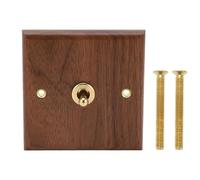 Interruptor de Palanca Antiguo de Nogal, 250 V 16 A Control Simple/Doble. Interruptores de Palanca Retro Hechos A Mano en Madera de Nogal para Paneles de Pared, para Salón Y Dormitorio. (Individual)