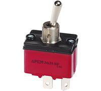 Interruptor De Palanca APEM 3637NF/2, SPDT, On-Off-On 250V, 6A
