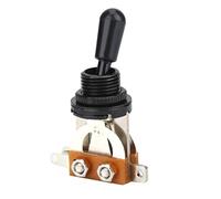Interruptor de Palanca de 3 de Metal Duradero para Guitarra Elctrica Estilo LP con Apariencia Pequea y Exquisita y Fcil Instalacin (BLACK