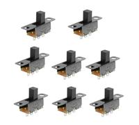 Interruptor de palanca de 3 pines y 2 posiciones SS12F15VG6, 8 unidades, CC 50 V, 0,5 A, interruptores deslizantes, montaje en panel, 6 mm, enclavamiento vertical