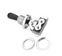 Interruptor De Palanca De 3 Vías Con Eje Plateado Y Puntas Negras Para Piezas De Guitarra Eléctrica For LP Piezas de Guitarra Accesorios de Repuesto