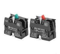 Interruptor de palanca de mando de botón pulsador de 10 A 600 V ZB2 BE101C BE102C sin contacto punto plateado para paneles de control eléctricos (ZB2-BE102C)
