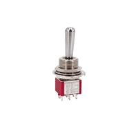 Interruptor de palanca de mango largo T80-T Z1 de 12 mm for montaje en panel, 5 A/125 V CA(T8012A MOM-OFF-MOM)