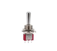 Interruptor de palanca de mango largo T80-T Z1 de 12 mm for montaje en panel, 5 A/125 V CA(T8014A MOM-OFF-MOM)