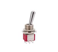 Interruptor de palanca de mango largo T80-T Z1 de 12 mm for montaje en panel, 5 A/125 V CA(T812 6Pin ON-ON-ON)