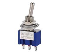 Interruptor de palanca en miniatura, unipolar, doble tiro, ON-OFF-ON, 120VAC, 6A, 1/4 pulgadas, 102, 103, 202, 10 Uds.(MTS-103)