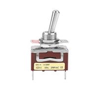 Interruptor de Palanca Momentáneo, Interruptor Basculante de 2 Posiciones de Encendido y Apagado de 15 A, 250 V, Tamaño Compacto, Material, Adecuado para Automóviles,