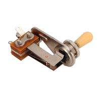 Interruptor de Palanca para Guitarra, Interruptor de 3 Selector de Pastilla de Guitarra, de Palanca de 3 Coro, Brida y Trmolo (sombrero amarillo crema