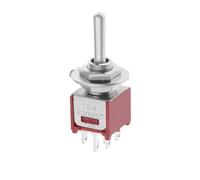 Interruptor de palanca pequeño y pequeño de 5 mm SMTS-102 250 V/1,5 A SPDT 3/6 pines encendidos en 2/3 posiciones Pines de puntada de color rojo SMTS-202 (KL-S203,5PCS)
