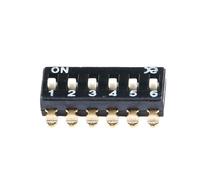 Interruptor de palanca SMD de 5 piezas, paso de 2,54 mm, DSIC02LSGET, DSIC0 LSGET, alta presión, 10/9/8/7/6/5/4/3/2/1 posiciones, código de bits(DSIC06LSGET)