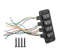 Interruptor de panel 4 bandas ABS Material de protección ambiental Pantalla LED Luz Pulsador Interruptor de conversión para Cool Road Luz antiniebla Ancho Interruptor de