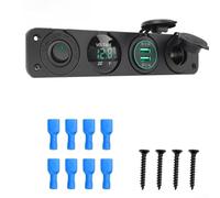 Interruptor de panel de cargador de vehículo de 3.1 A con luces LED, diseñado para su uso en caravanas, barcos, camiones, soporta carga simultánea de dispositivos