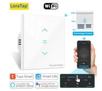 Interruptor de Panel táctil de persiana enrollable Tuya Smart Life de 7. a generación, Control remoto de porcentaje, temporizador, asistente de Google Alexa 3 PACK