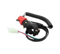 Interruptor de parada de 22 mm y conteación compatible con scooter motocicleta ATV Dirt Bike Quad Moto(Black)