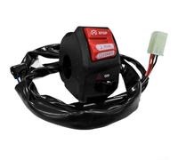 Interruptor de parada de arranque del motor de motocicleta, botón de apagado compacto de 22 mm para rendimiento, control negro resistente para una fácil instalación y conducción fiable