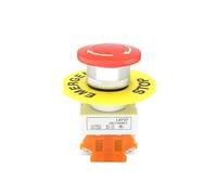 Interruptor de parada de emergencia industrial con botón de cabeza de hongo, contacto NA NC, CA 660 V 10 A, carcasa de plástico con montaje de un solo orificio(LAY37 switch)