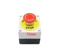 Interruptor de parada de emergencia industrial con botón de cabeza de hongo, contacto NA NC, CA 660 V 10 A, carcasa de plástico con montaje de un solo orificio(White box switch)