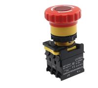 Interruptor de parada de emergencia LA38 de 22 mm con luz, control de encendido y apagado, interruptor de arranque eléctrico LA155-A-11ZS(Stop with light,220V,2NO)