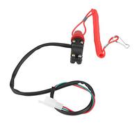 Interruptor de Parada de Seguridad de Motor Fuera de Borda, Cordón de Parada de Motor Rojo Negro para Moto de Cross, Barco, ATV, Dirt Bike