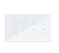 Interruptor de Pared con Luz TáCtil Inteligente WIFI, Panel de Cristal de 8 Entradas, Tuya Smart Life para y Home, Color