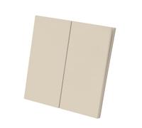 Interruptor de pared empotrado de 2 módulo, interruptor simple, diseño plano sin marco Blanco cálido ABS 10A 250V - Para hogar y oficina - WESA