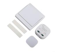 Interruptor de pared inalámbrico RF433MHz, interruptor de control remoto de 1/2/3 bandas con función de código de aprendizaje, IPX4 resistente al agua para interior/exterior (1GANG 1-1)