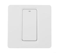 Interruptor de pared inteligente del Reino Unido para Zigbee 1 Gang 600W 86 tipo interruptor de luz con control de aplicación, asistente de voz, temporizador, función de programación, blanco (1 banda)