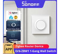 SONOFF Fusion Orb-ZBW1(ZBMINIR2-E) Interruptor Inteligente Zigbee 3.0 de Pared, 1 Gang, Funciona con Alexa, Google Home y Home Assistant, Automatización del Hogar, Carga de 10A