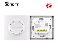Interruptor de Pared Inteligente Zigbee SONOFF Orb-ZBW2L con 2 Botones MINI-ZB2GS-L-E Sin Cable Neutro, Carga Total 12A, Protección de Sobrecarga de Doble Canal MINI-ZB2GS-L-E