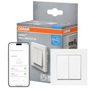Interruptor de pared OSRAM SMART+ WiFi Matter, 2 canales, 16AX, IP20, blanco, interruptor de relé, montaje empotrado, 27 mm
