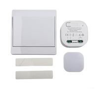Interruptor de pared RF433MHz, control remoto inalámbrico, módulo de botón pulsador de 1/2/3 pandillas para el hogar para automatización, IP44 resistente a la intemperie, 100 m Ra (1GANG 1-1)