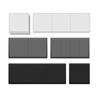 Interruptor de pared simple de 1/2 entradas, luz doble, botón grande triple, 1 vía, 10 A(2Gang White)