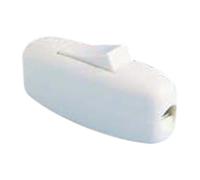 Interruptor de paso blanco 2A 250V, ideal para controlar luces y dispositivos eléctricos en hogares y oficinas.