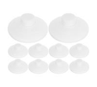 Interruptor de Pedal Blanco 10 Piezas Redondo | Base Antideslizante, Ahorro de Espacio, Uso en Oficinas y Entornos Industriales, Material Plástico Resistente