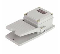 Interruptor de pedal industrial AC 250V 15A momentáneo de aluminio antideslizante con 1 contacto normalmente abierto (NO) y 1 contacto normalmente cerrado (NC). Interruptor de pedal con pulsador y ent