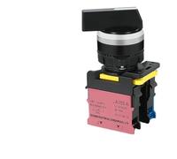 Interruptor de perilla con LED de 22 mm, 1NO/2NO/1NO1NC, 2/3 posiciones, autoblocante, mango largo, interruptor giratorio con luz, 10 A, rojo y verde.(No Light,1NO1NC_3 POSITION SELF-LOCK_12 V)