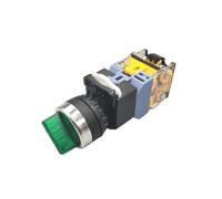 Interruptor de perilla con luz, 22 mm, LA38-11XD/2, LA38-20XD/3, selector autoblocante, 2/3 posiciones, 10 A/440 V, interruptor giratorio(Green,6 V)